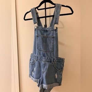 Denim Co. Overall Shorts